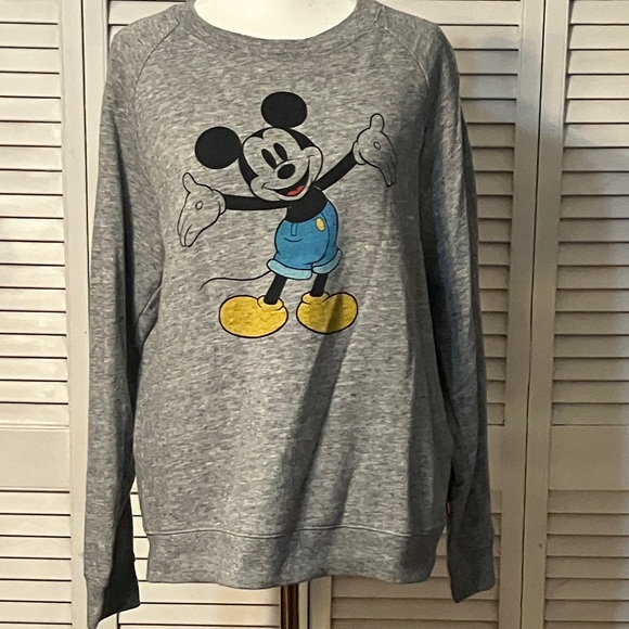 Levi's Gray Mickey Mouse Sweatshirt - Picture 1 of 8